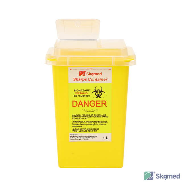 Sharps-houer 1L – Biohazard-naaldwegdoenboks met veilige deksel